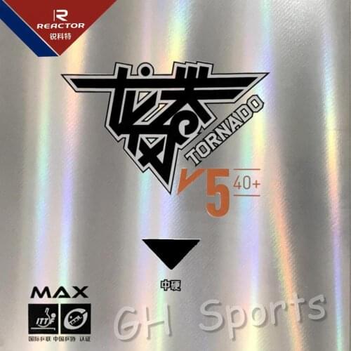 ITTF Approved REACTOR NEW TORNADO V5 40+ Table Tennis rubber, ping pong rubber Send Rubber Protection Film