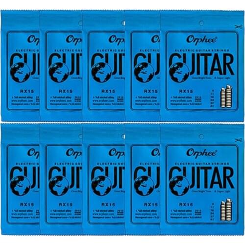 Orphee 10 Set 6Pcs/Set Guitar String Nickel Alloy String Super Light Electric Guitar Strings