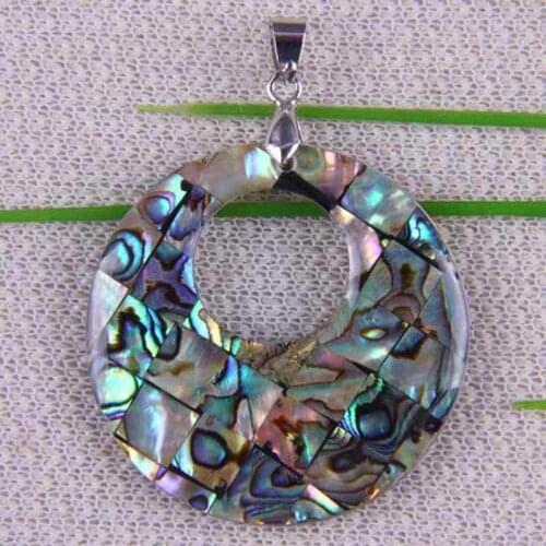 Natural New Zealand Abalone Shell Bead Pendant Jewelry For Woman Gift S065