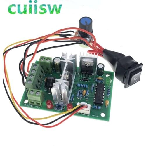 DC 10V-40V 5A 150W Motor Speed Controller Adjustable Reversible Control Switch PWM Speed Regulator Module 10V/12V/24V/36V