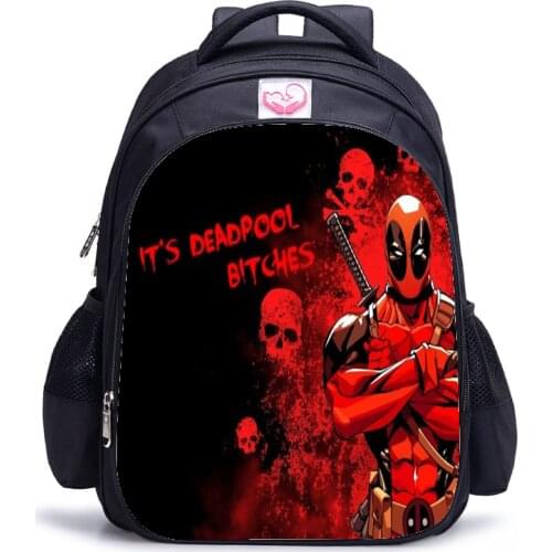 Marvel Backpack Deadpool 3D Stereo Mens Backpack Anime Cartoons Mens Bag Travel Bag Children Boys School Bag Fashion Backpacks