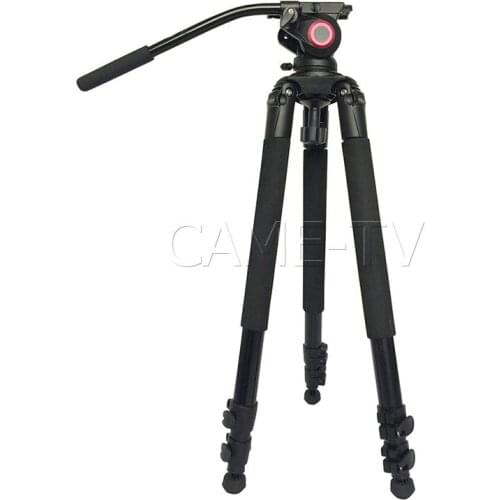 CAME-TV Aluminum Video Tripod With Fluid Bowl Head Max Load 55 Lbs 701A