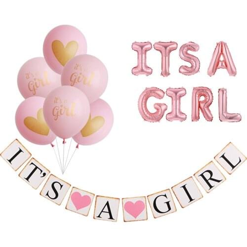 1set its a girl/boy balloon Baby Shower Birthday Party Balloons Gender Reveal Birthday Party Decoration Party Supplies Balloons