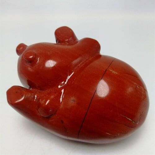 Top quality rare gemstone purple quartz crystal stones and minerals red jasper carved heart cardiac shape for healing home decor