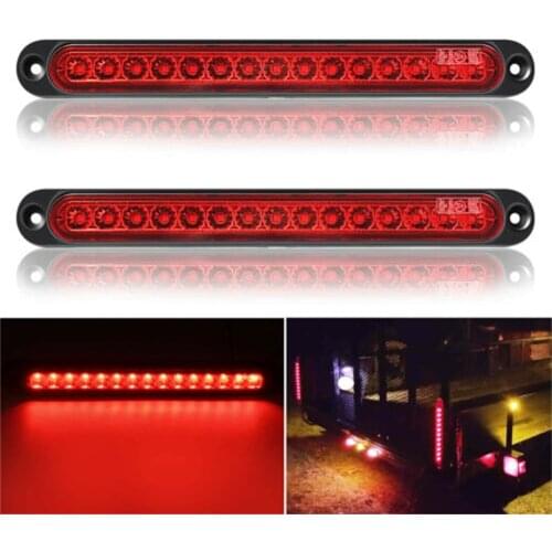 2PCS Truck Rear Lights 15 LED 12-24V Trailer Truck Lorry Stop Tail Turn Signal Brake Light LED Rear Lights For Trailer