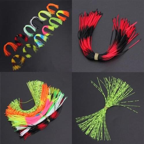 12 Bundles 13cm Barred Color Silicone Skirts Legs Pearl Flake DIY Spinner Bait Squid Rubber Thread Fly Tying Materials