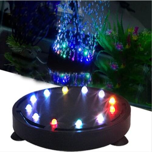12 LED Bubble Lights Submersible Bubble Light Air Stone For Aquarium Fish Tank Pump Curtain UK Aquarium Decorative Lights