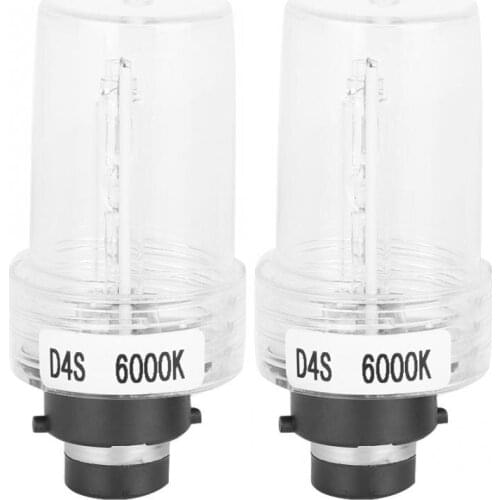 2pcs D4S 6000K 35W Xenon HID Headlight Bulb Light Lamp Replacement High Brightness HID Xenon Lamp Bulbs 12V/24V