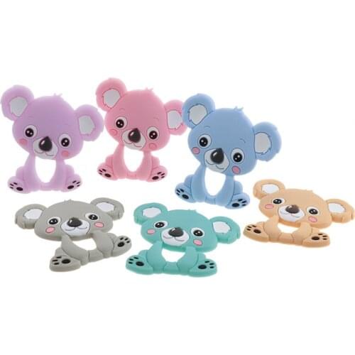 20pcs Silicone Teethers Baby Accessories Teether For Teeth Koala Baby Teether Dummy Holders BPA Free Teeth Care For Children