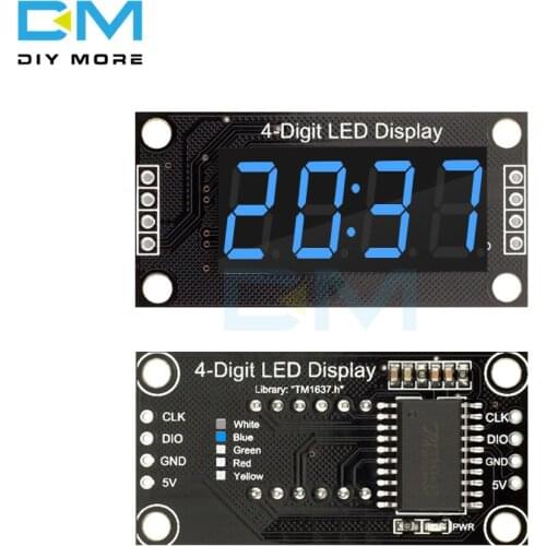 New Arrival Blue Color LED 4-Digit LED Board 7 Segments Digital Display Tube 0.36" 0.36 Inch TM1637 Module For Arduino Diy Kit