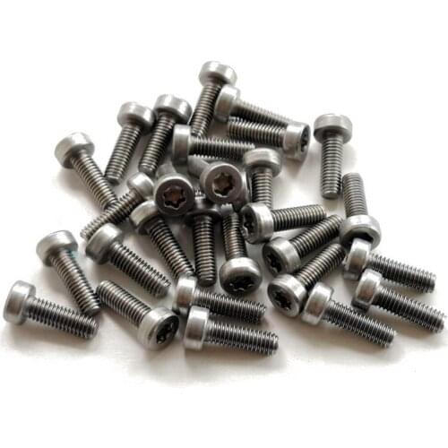 5pcs M4 titanium alloy T20 Torx cylindrical head screws T&TX cup headed machine bolts high strength bolt ISO14580 6mm-20mm long