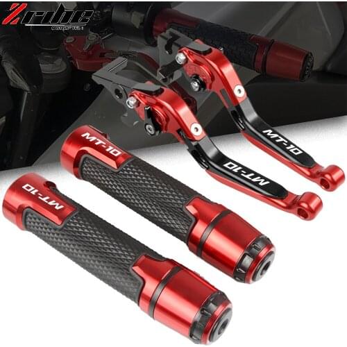 Motorcycle Accessories CNC Brake Clutch Levers Handlebar Grip Handle Hand Grips For YAMAHA MT10 MT-10 MT 10 2016 2017 2018 2019