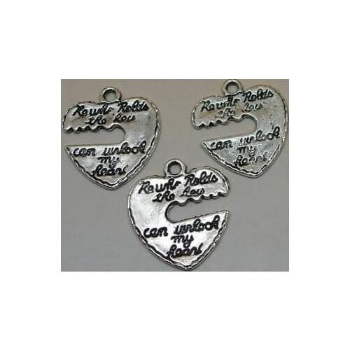 Zinc alloy pendant jewelry accessories diy handmade material charms Heart pendant