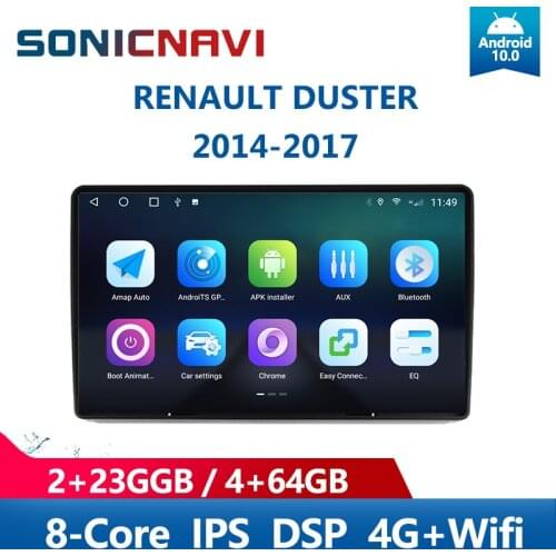 SONICnavi Car Radio For RENAULT DUSTER 2014-2017 Multimedia Player Android10.0 GPS Bluetooth 4G Wifi DSP Carplay Stereo Receiver