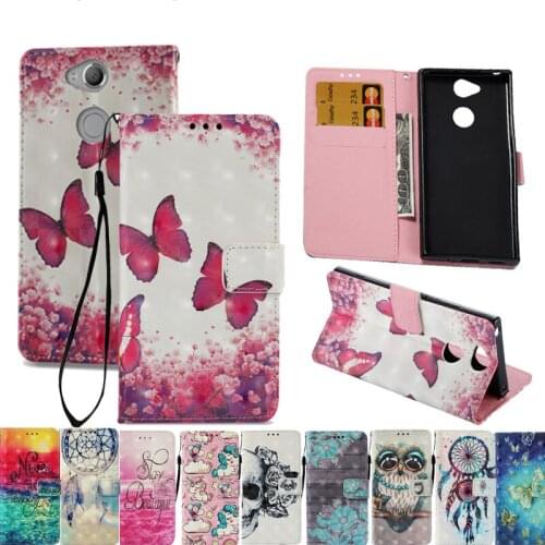 Premium 3D PU Leather Wallet Phone Case Cover on sFor Sony Xperia XZ3 XA3 XA2 L2 XZ2 Compact XZ1 Ultra XZ Premium Flip Capa Case