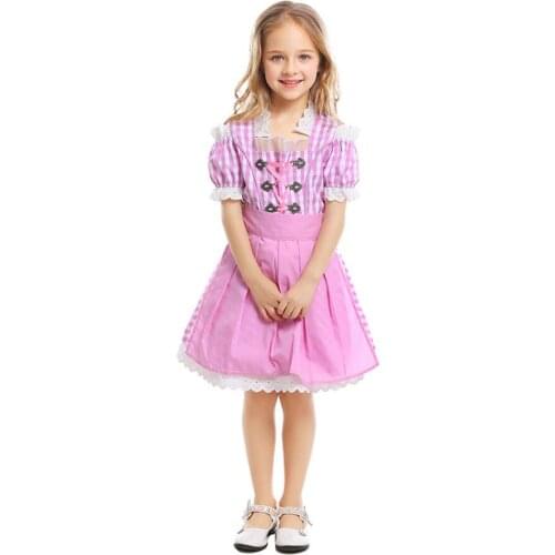 Children Girl Oktoberfest Costume German Bavarian Beer Festival Waiter Cosplay For Kids Fancy Dress