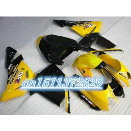 Dor-Fairings for motorcycle Kawasaki ZX10R 04 05 yellow black 2004 2005 ZX-10R fairing kits D