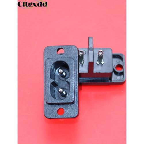 Cltgxdd 2Pin IEC 320 C8 AC Power Socket 2 pin black AC Electrical Sockets