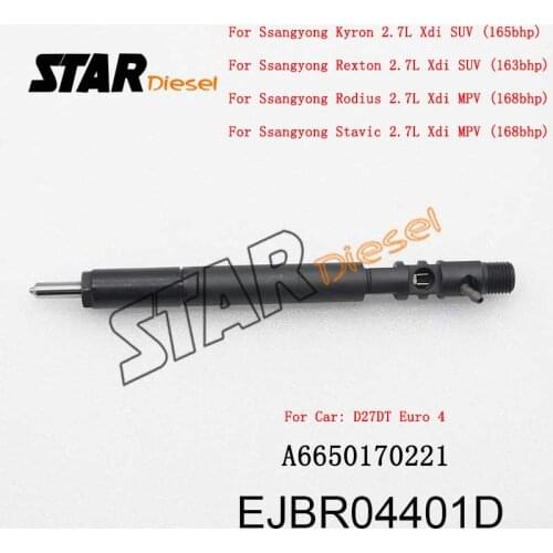 A6650170221 EJBR04401D Pump Nozzle 6650170221 Common Rail Injectors EJB R04401D Fuel injectors for SSANGYONG D27DT Euro 4