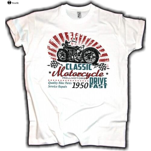 Short Sleeve for Men Clothing Summer Biker Shirt Drive Fast Vintage Old School Motorrad T-Shirt Oldtimer Motorcycle Tee Shirt