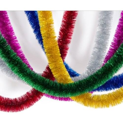 Colorful Christmas Decoration Ribbon Garland 2m Ribbons Christmas Tree Ornaments Party Supplies Home Party Bar Tops Xmas Decor