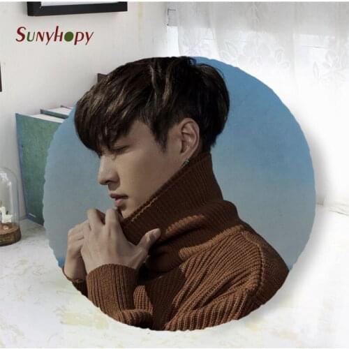 Lay Round Decorative Cushion Cover Home Decor Peach Skin Pillowcase For Sofa 40cm50cm60cm In Diameter-WJY