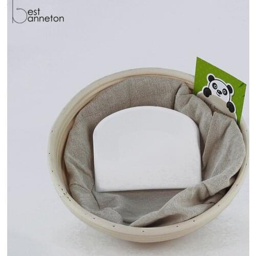 Best banneton natural indonesia rattan round bread fermentation basket 9 inch white arch scraper combination package