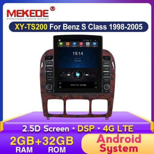 MEKEDE HD 9.7 INCH Tesla Style Vertical Android For Benz S Class W220 S280 S320 S350 S400 S430 S500 S600 S55 AMG Car Radio