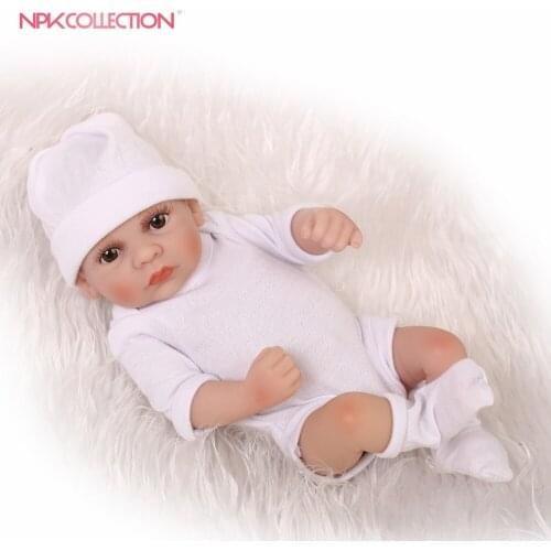 NPK Mini 11 Inch Soft Fully Body Silicone Reborn Dolls Sleeping Newborn Babies Bebes Reborn Realista Doll For Gift Bath Toy
