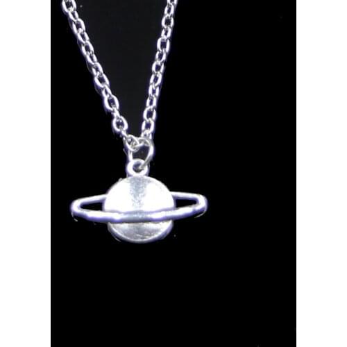 Fashion 20*13mm Saturn Planet Spark Pendant Necklace Link Chain For Female Choker Necklace Creative Jewelry party Gift
