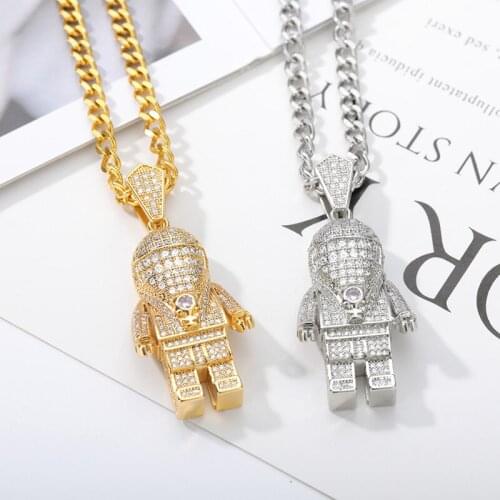 Fashion Space man Pendant Necklace Chain Necklace Choker Hip Hop Collar Necklaces for Women man Jewelry Christmas Gifts 2020