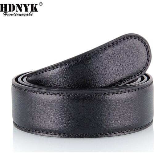 Fashion Mens Belts Automatic Belt Strap Genuine Leather Waistband ,only strap no buckle. DIY Belt
