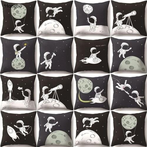 Hongbo Fashion Astronaut Creative Pillow Case Printed Pillowcases Pillow Covers Sofa Cushion Cover Cojines