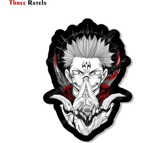 Three Ratels A980 Jujutsu kaisen sukuna peeker Sticker Decal For Cars Laptop Car Stickers Vinyl Fuel Tank Cap Decor