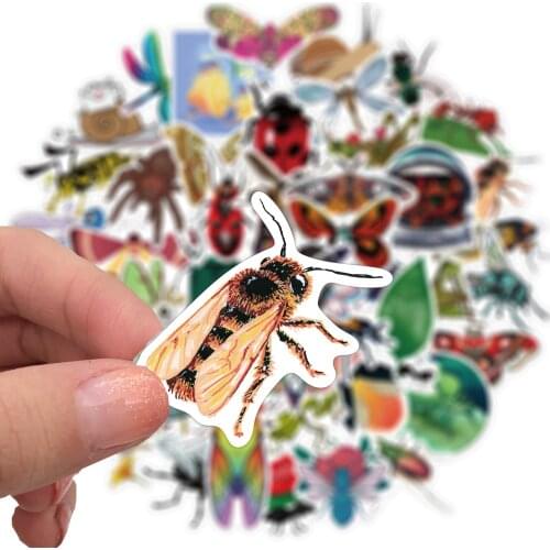 50 PCS Insect Science Popularization Stickers for Car Styling Bike Motorcycle Phone Skateboard Laptop Travel Luggage JDM Decal