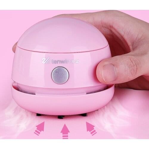 Tenwin Desk Set Portable Desktop USB Charge Electric Vacuum Cleaner Mini Cordless Dust Sweeper For Classroom School Supplies