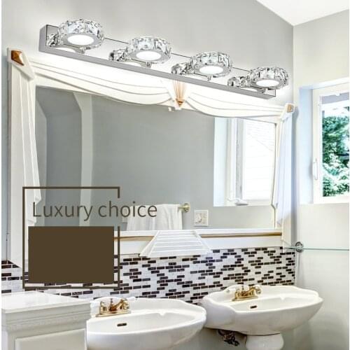 New LED mirror light 3 Heads crystal Bathroom light LED Vanity lamp for Bathroom washroom AC110-240V waterproof Moisture proof