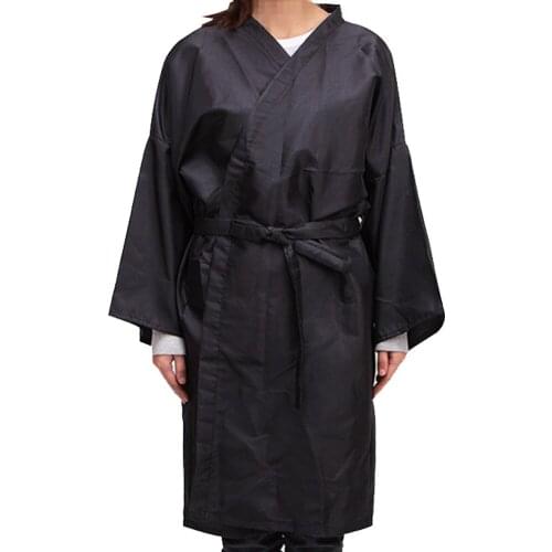 With Arms Sleeves Coloring Full Protection Barber Gown Cape Home Salon Hair Cutting Soft Solid Apron Hairdressing Dirt Resistant