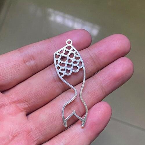 12pcs Big Mermaid Tail Connector Pendants Charms Jewelry Making DIY Mens WomenNecklace Bracelet Handmade Crafts Accessories