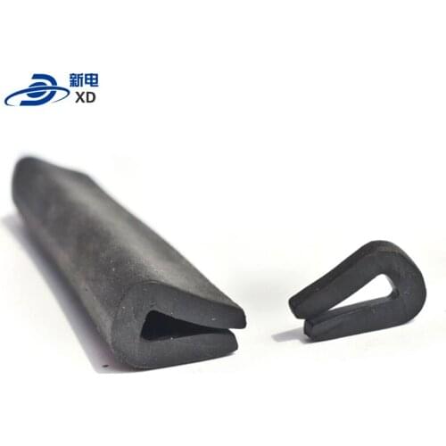 The edge of the t stage door rubber rubber strip