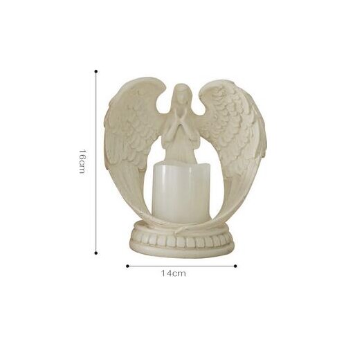 NORDIC STYLE RESIN ANGEL ELECTRONIC CANDLE HOLDER LIVING ROOM BEDROOM TV CABINET CHRIST CHURCH DECORATIONS
