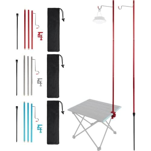 Collapsible Light Stand For Camping Adjustable Height Light Hanger Aluminum Alloy Stainless Steel Copper Light Pole For Outdoor