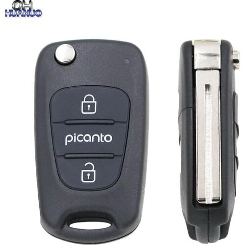 Replacement New 3 Buttons Keyless Flip Folding Remote Key Shell For KIA K2 K5 Picanto Uncut Blank Remote key Case