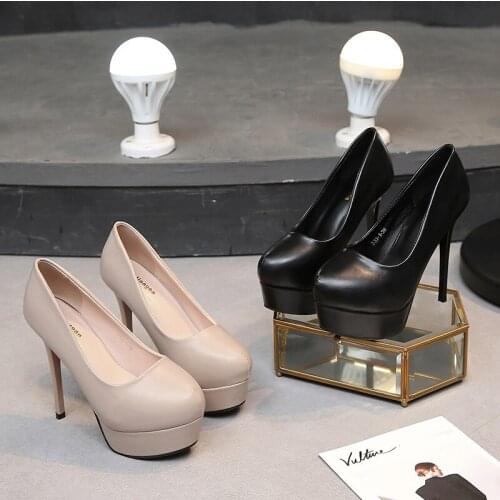 2019 New Hot Women Pumps Platform Shoes Woman Peep Toe High Heels 12CM Pumps Sexy Women Office hoes Fashion Wedding Bridal Shoes