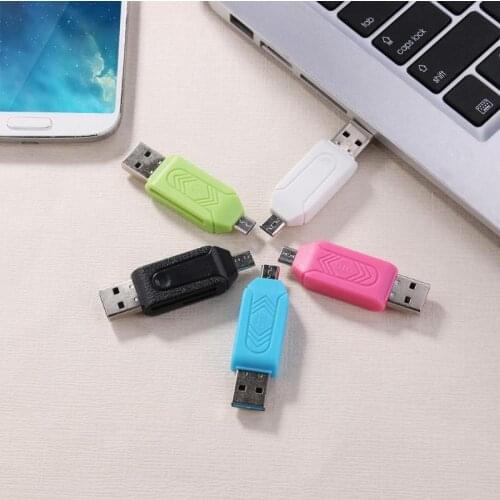 USB2.0 Micro USB OTG Card Reader for TF SD Memery Card PC Mobile Phone For xiaomi