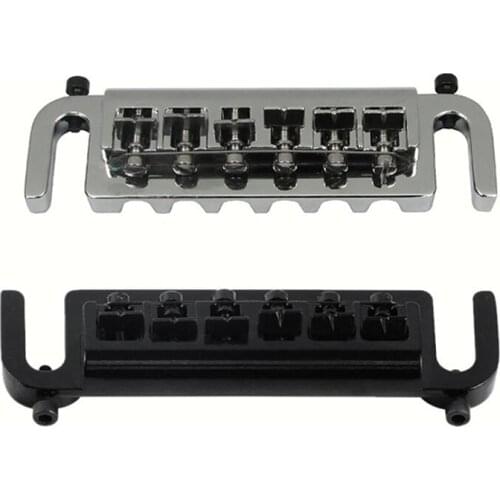 Wilkinson 52mm String Spacing Adjustable Pigtail Style Wraparound Bridge For Gibson/Epiphone Les Paul Junior Style Guitar Chrome