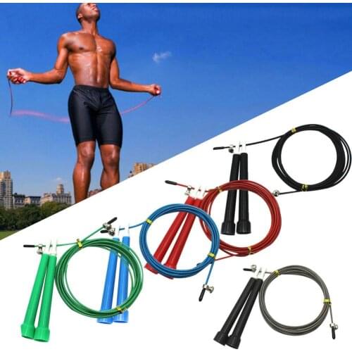 Health Fitness Aerobic Exercise Bodybuilding Steel Wire Sport Jump Skipping Rope Training fitness Men Women Kids Gym Equipment