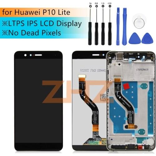 For Huawei P10 Lite LCD Display Touch Screen Glass Panel Digitizer with Frame Assembly for Huawei P10Lite Repair Spare Parts