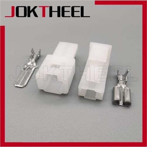 1-20 sets kit 1 pin way white plastic male and female unsealed cable wiring plug connector 6070-1481 6070-1471