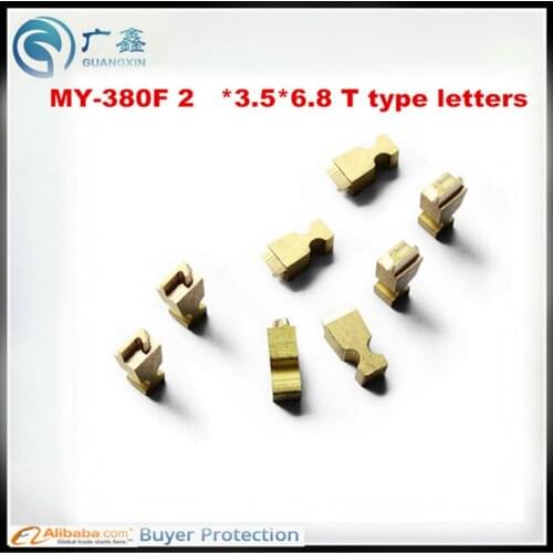 Freeshipping 2*3.5*6.8MM T type hot stamping letters MY-300 coding machine stamping letters ,copper letters for stamping
